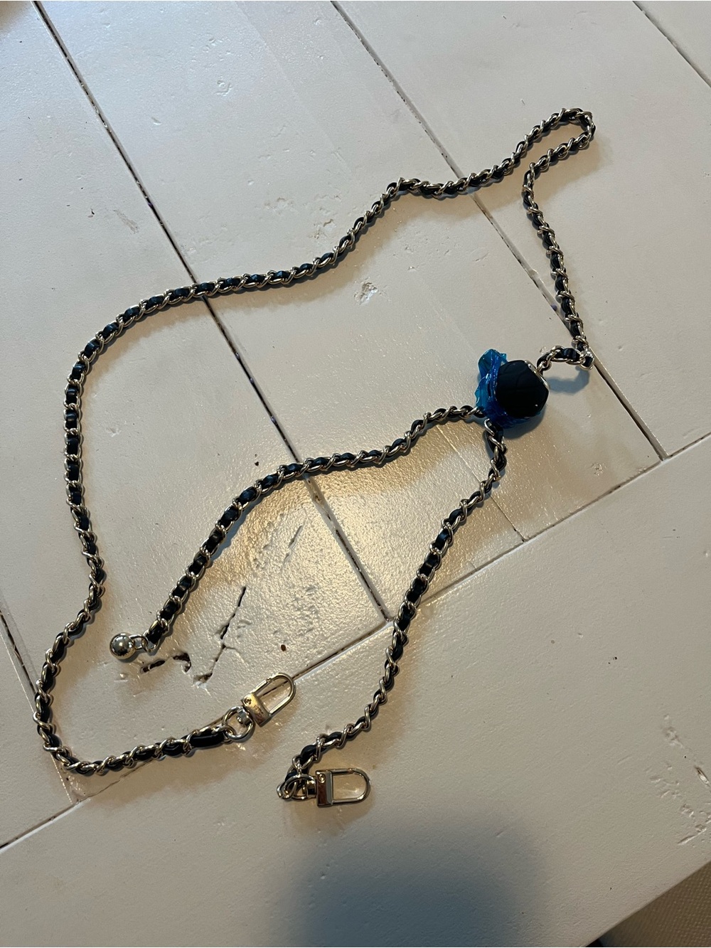 Black and gold Chain Strap with Black Accent - Women Accessories